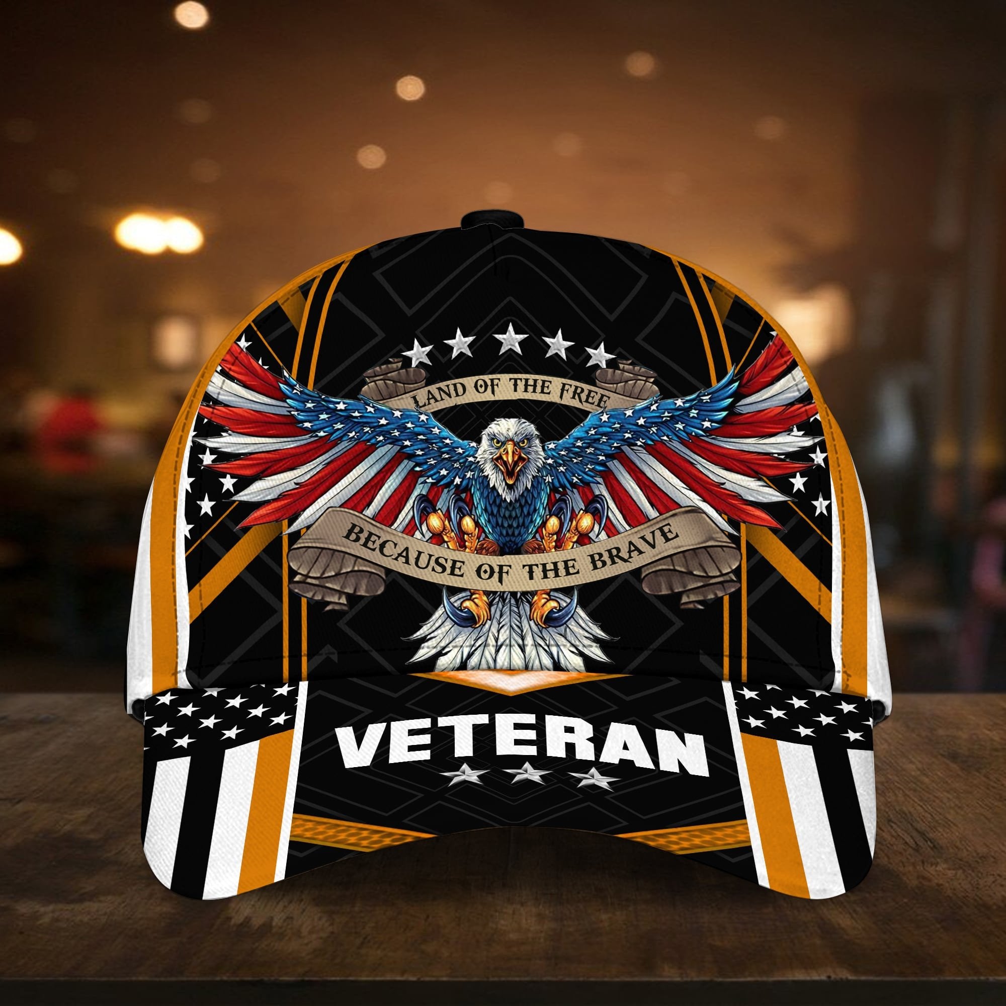 Land Of The Free U.S. Veteran 3D Cap PVC010702