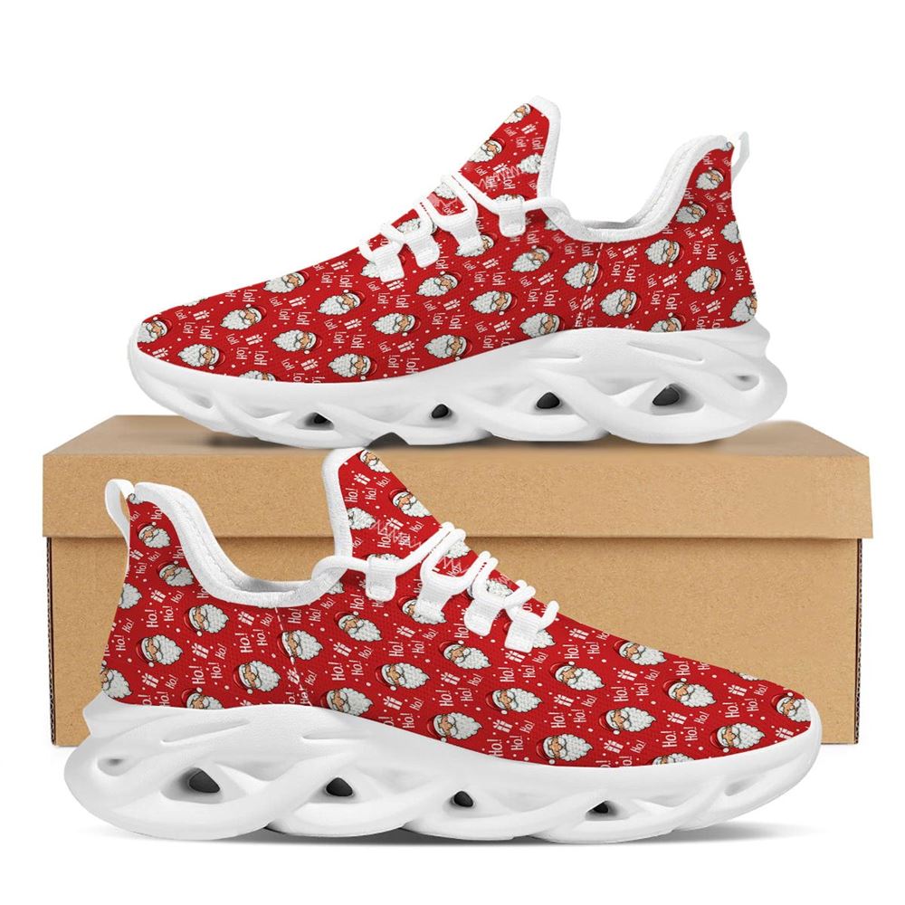 Emoji Christmas Print Pattern White Max Soul Shoes For Men Women, Best Running Sneaker, Christmas Shoes, Winter Fashion Shoes