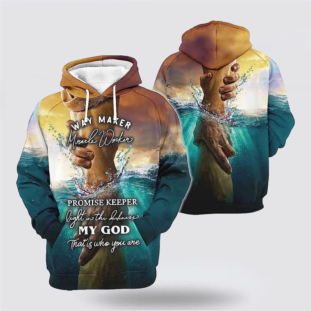 Hand Of God Way Marker 3D Hoodies For Women Men, God 3D Printed Hoodie, Christian Apparel Hoodies