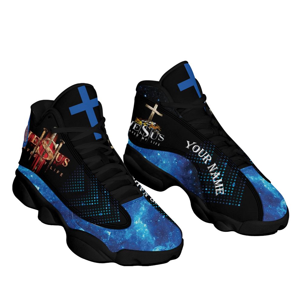 Personalized Jesus Saved My Life Customized Jd13 Shoes For Man And Women, Christian Basketball Shoes, Gifts For Christian, God Shoes