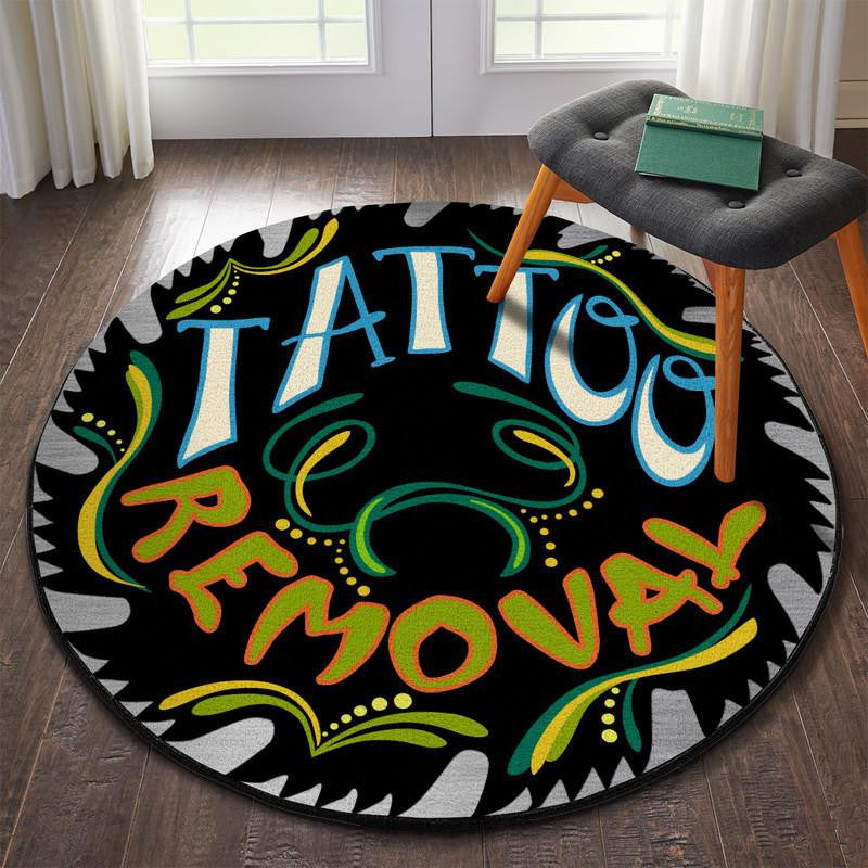 Tattoo Removal Round Mat Round Floor Mat Room Rugs Carpet Outdoor Rug Washable Rugs