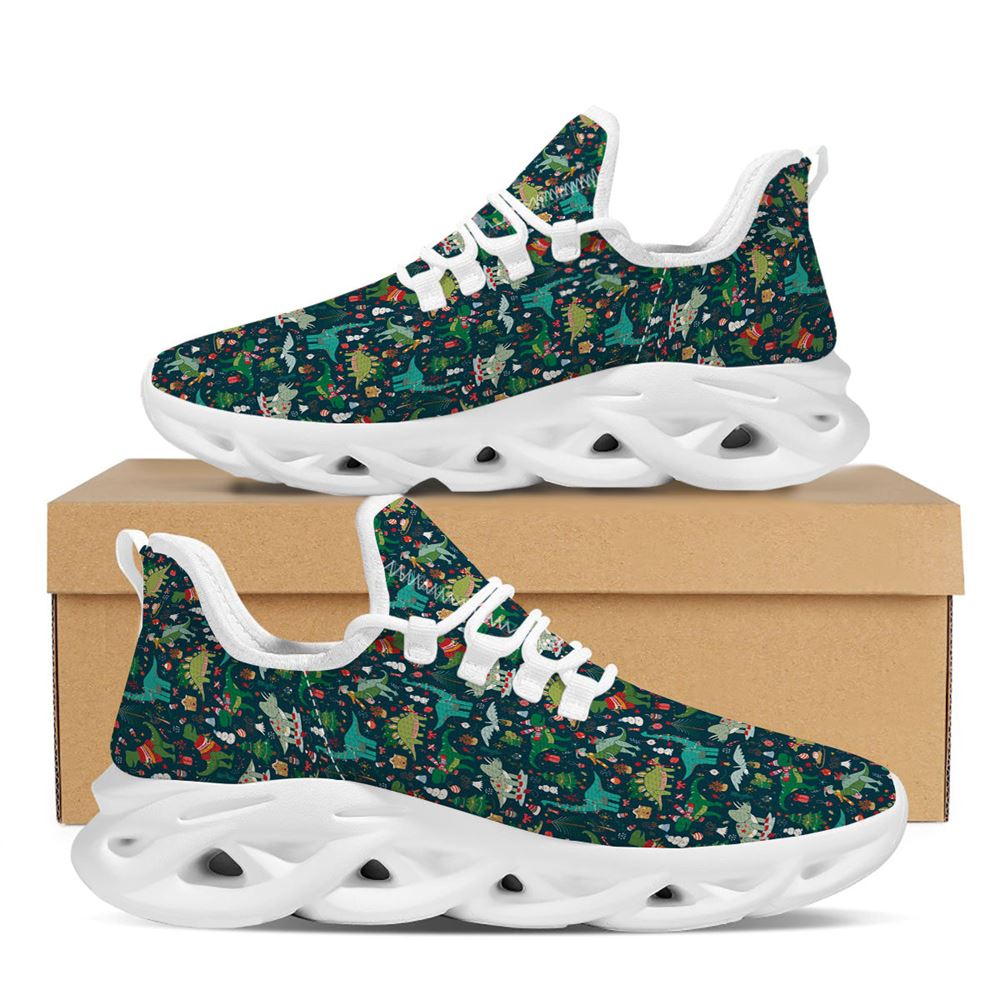 Christmas Animals Fun Print Pattern White Max Soul Shoes For Men Women, Best Running Sneaker, Christmas Shoes, Winter Fashion Shoes