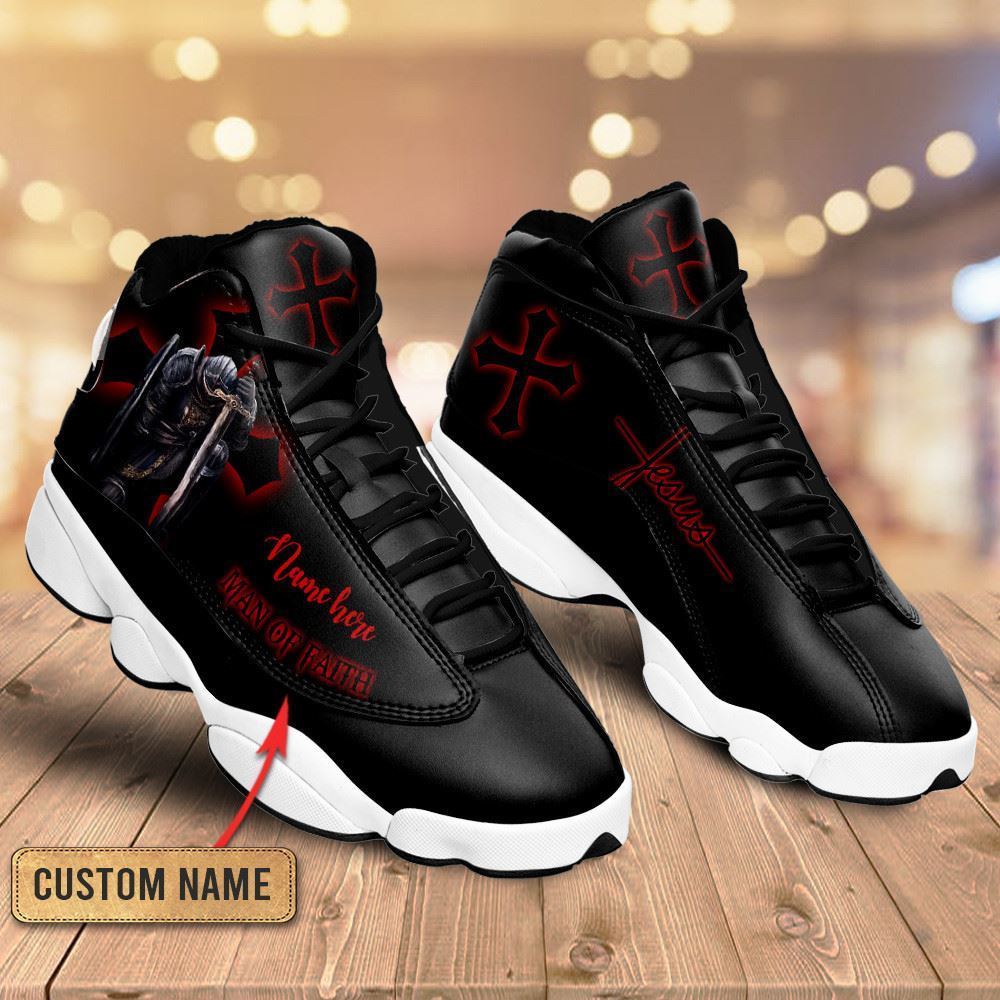 Man Of Faith Black Jesus Custom Name Jd13 Shoes For Man And Women, Christian Basketball Shoes, Gifts For Christian, God Shoes