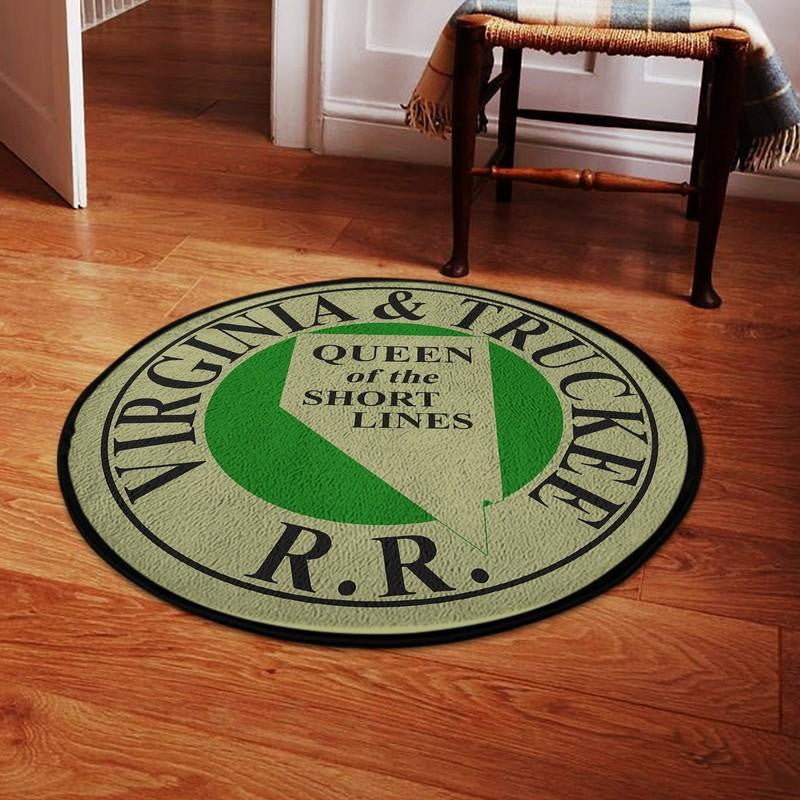 Vtrr Living Room Round Mat Circle Rug Virginia & Truckee Railroad