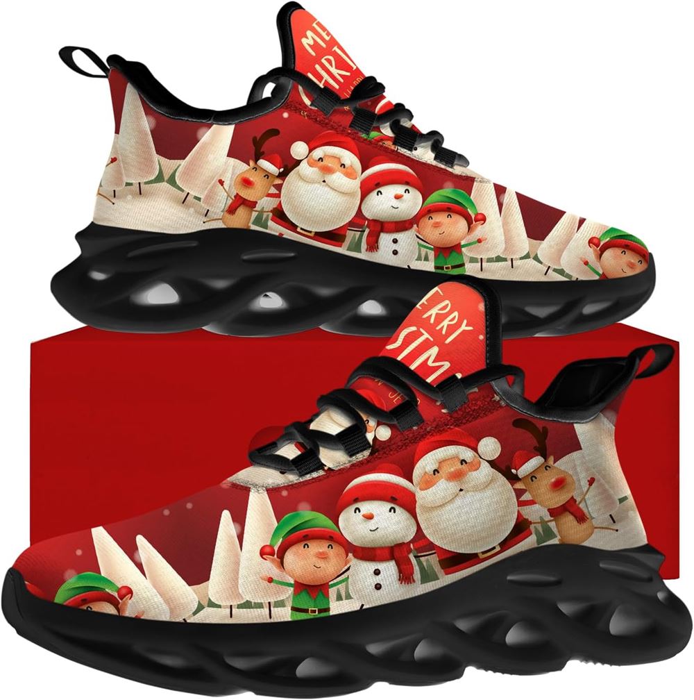 Christmas Running Shoes, Merry Christmas And Happy New Year My Friend Max Soul Shoes For Men Women, Christmas Shoes, Winter Fashion Shoes