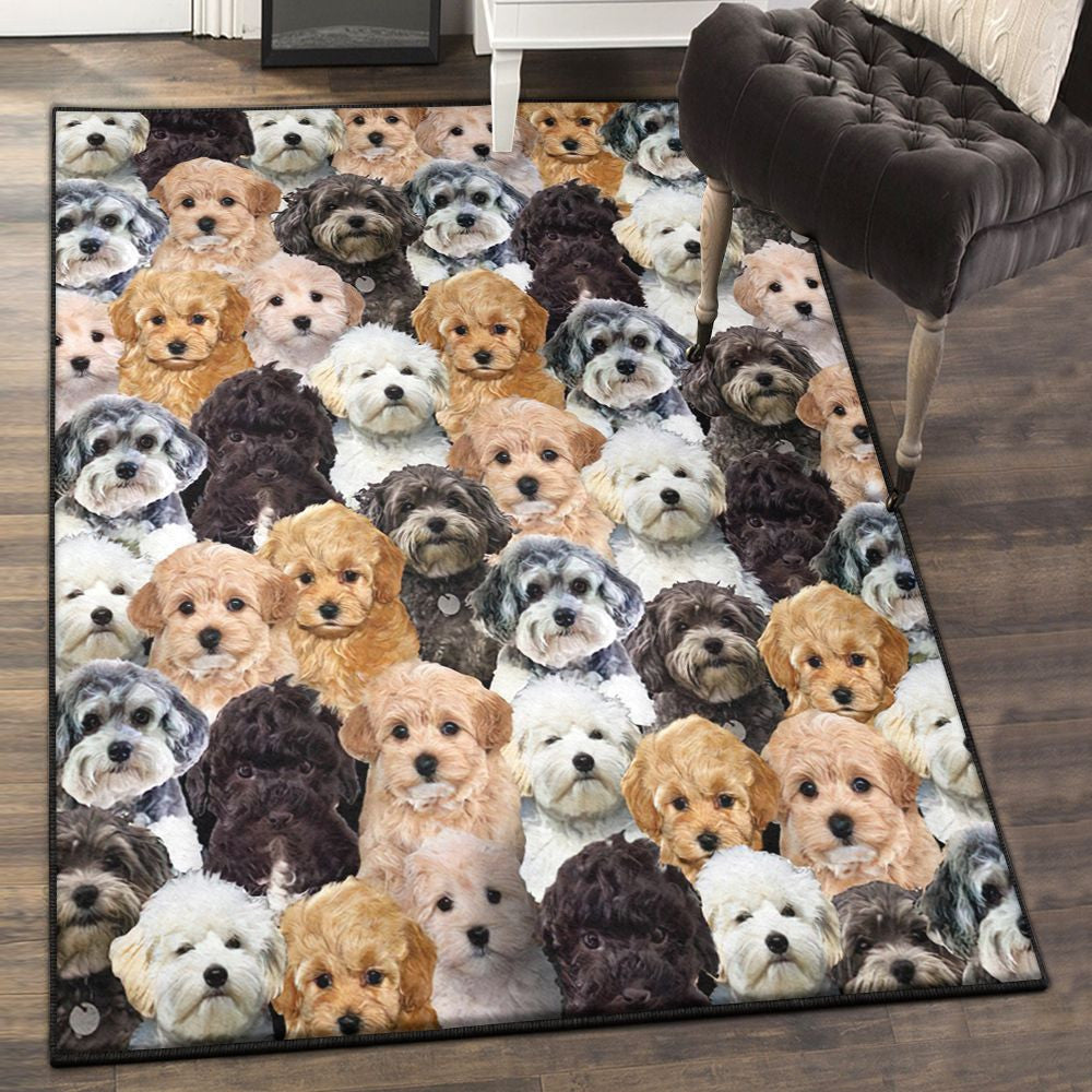 Dog Mom Gift Modern Rugs You Will Have A Bunch Of Maltipoos Rug Rectangle Rugs Washable Area Rug Non-Slip Carpet For Living Room Bedroom