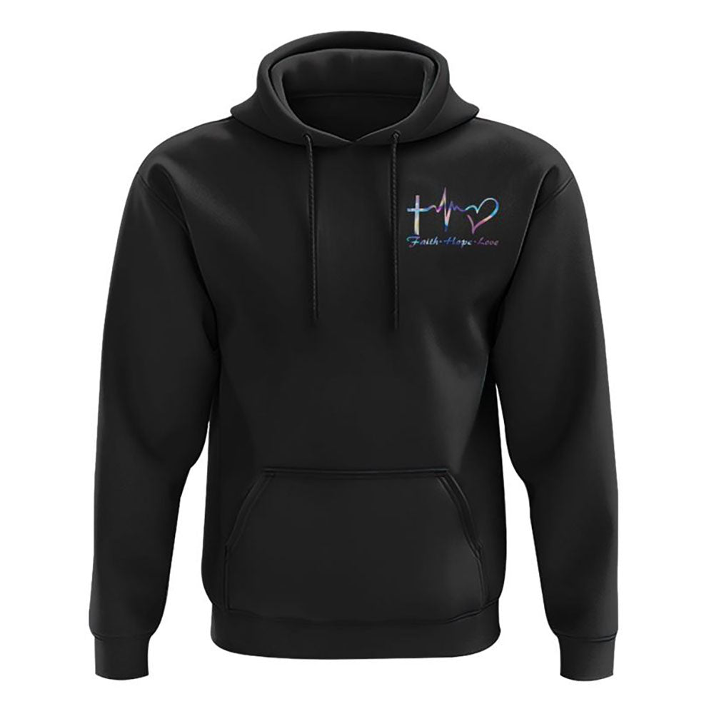 Faith Hope Love Colorful Flag All Over Print 3D Hoodie, Christian Hoodie, Christian Hoodie, Bible Verse Shirt