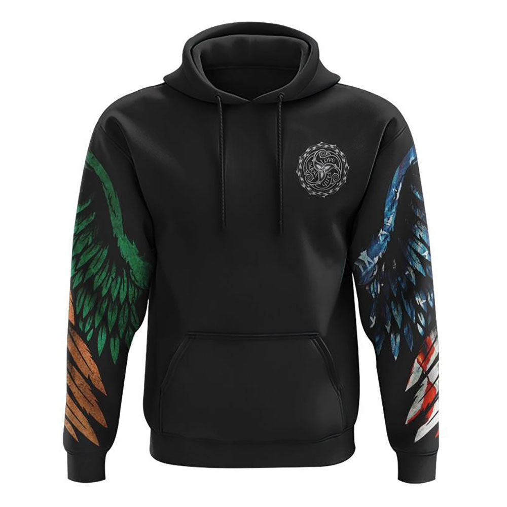 Celtic Cross Wings With Eagle All Over Print 3D Hoodie, Christian Hoodie, Christian Hoodie, Bible Verse Shirt