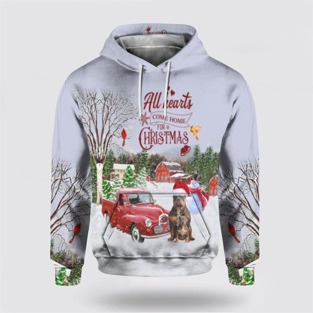 Christmas Pitbull All Over Print 3D Hoodie For Men & Women, Christmas Dog Hoodie, Christmas Hoodie Cute, Christmas Gift