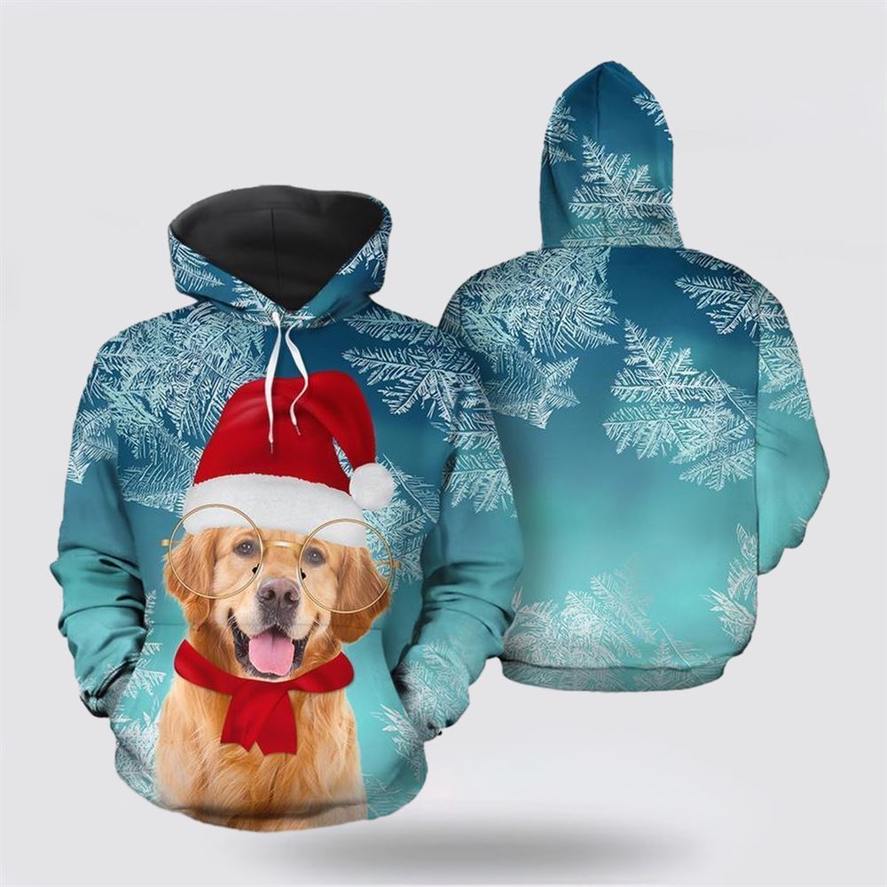 Christmas Golden Retriever All Over Print 3D Hoodie For Men & Women, Christmas Dog Hoodie, Christmas Hoodie Cute, Christmas Gift