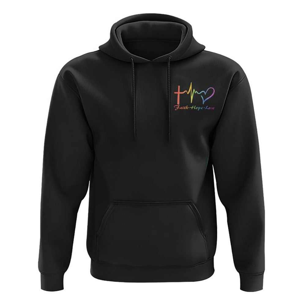 Faith Hope Love Rainbow Sunflower Flag All Over Print 3D Hoodie, Christian Hoodie, Christian Sweatshirt, Bible Verse Shirt