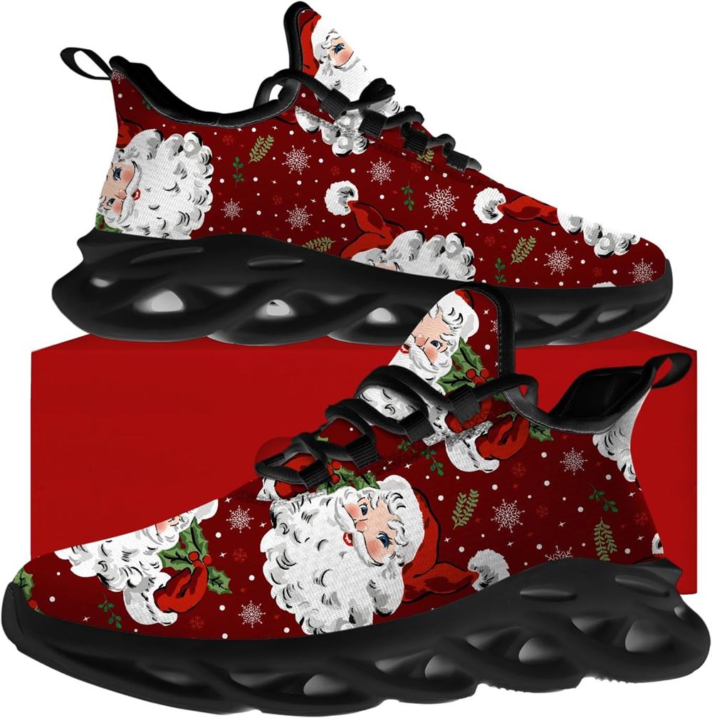 Christmas Running Shoes, Santa Claus Funny Max Soul Shoes For Men Women, Christmas Shoes, Winter Fashion Shoes