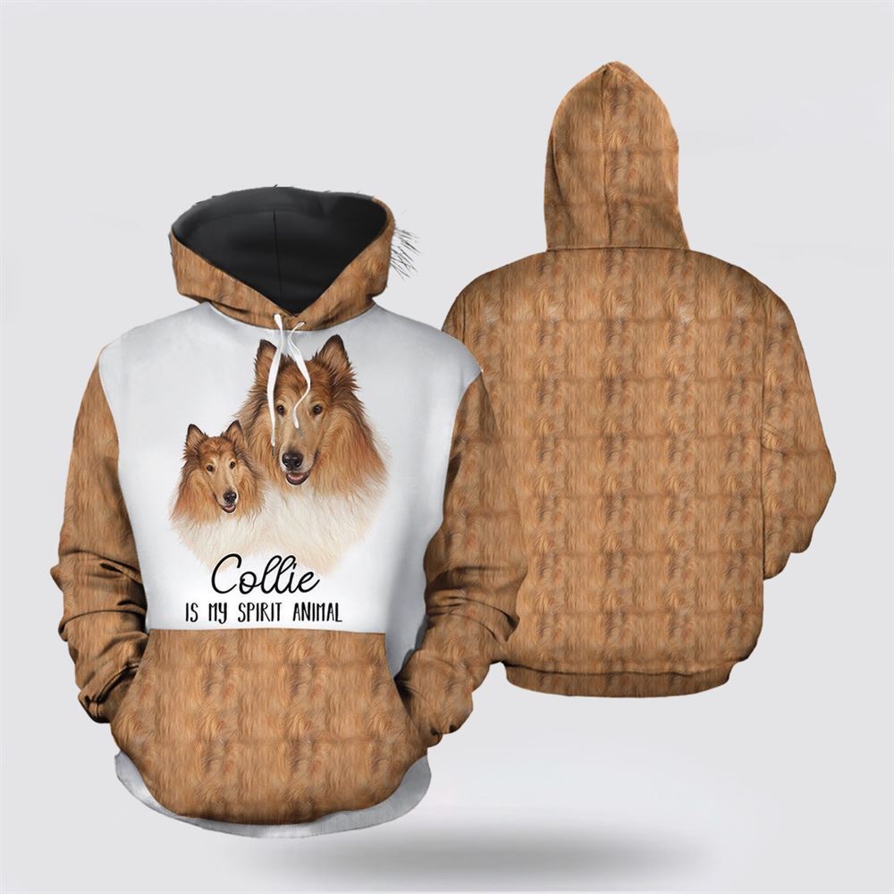 Collie My Spirit Animal All Over Print 3D Hoodie For Men & Women, Christmas Dog Hoodie, Christmas Hoodie Cute, Christmas Gift