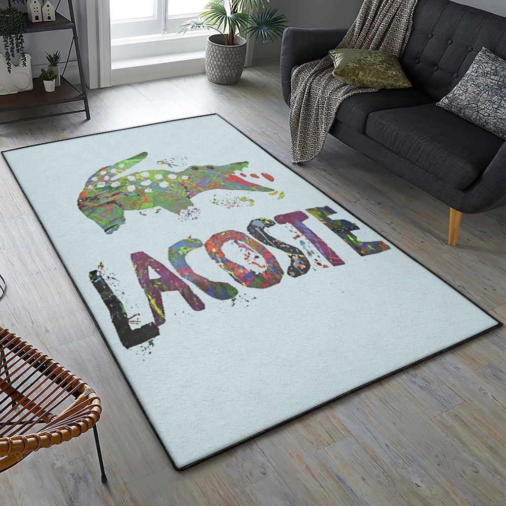 Dining Room Rug Lacoste Rug Rectangle Rugs Washable Area Rug Non-Slip Carpet For Living Room Bedroom