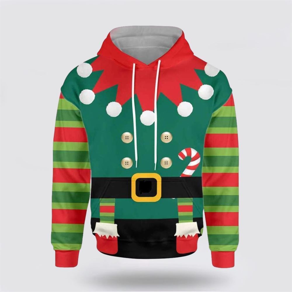 Candy Cane Costume Christmas All Over Print 3D Hoodie For Men & Women, Christmas Hoodie Cute, Christmas Gift, Christmas Fashion