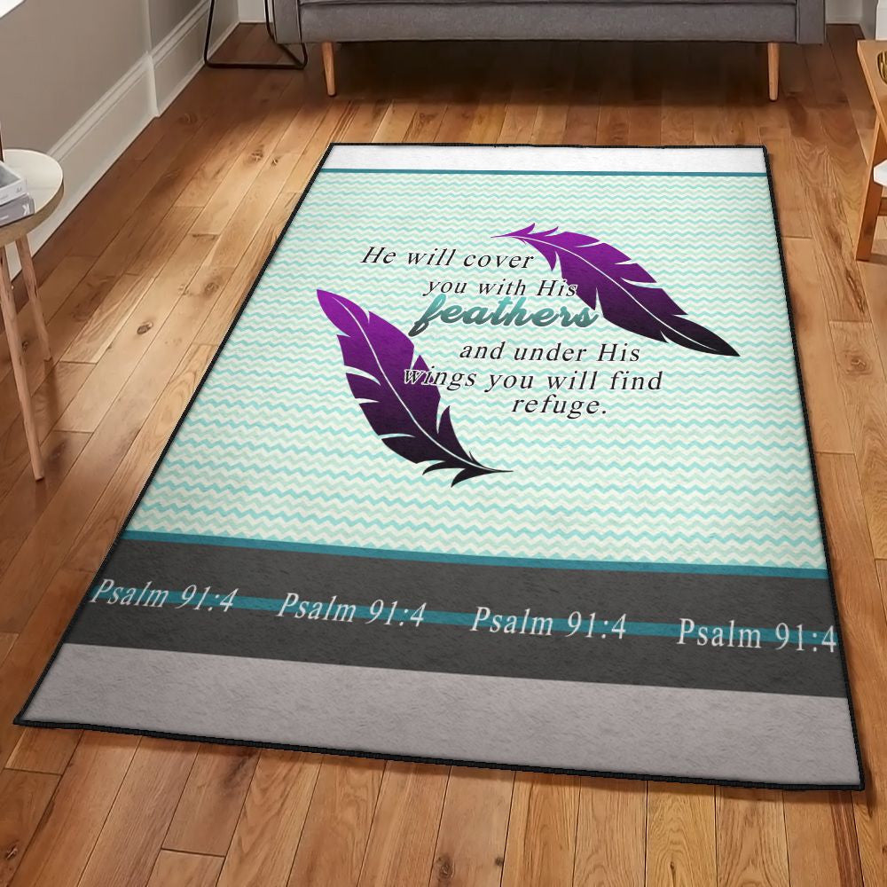 Dining Room Rug Bible Verse Rug Rectangle Rugs Washable Area Rug Non-Slip Carpet For Living Room Bedroom