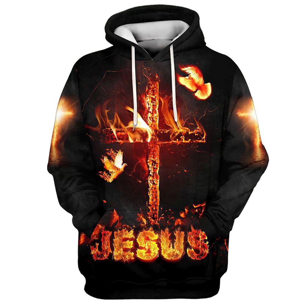 Jesus And The Three Crosses 3D Hoodies Jesus Hoodie Men & Women, God 3D Printed Hoodie, Christian Apparel Hoodies