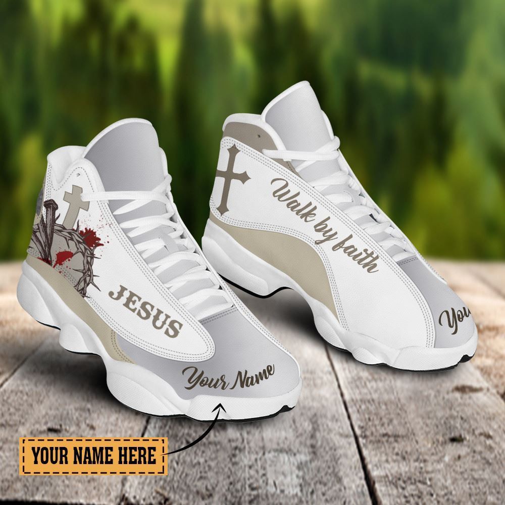 Jesus Walk By Faith Custom Name Jd13 Shoes For Man And Women, Christian Basketball Shoes, Gifts For Christian, God Shoes