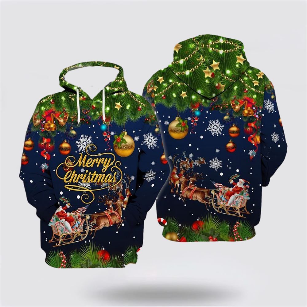 Christmas Santa Claus All Over Print 3D Hoodie For Men & Women, Christmas Hoodie Cute, Christmas Gift, Christmas Fashion