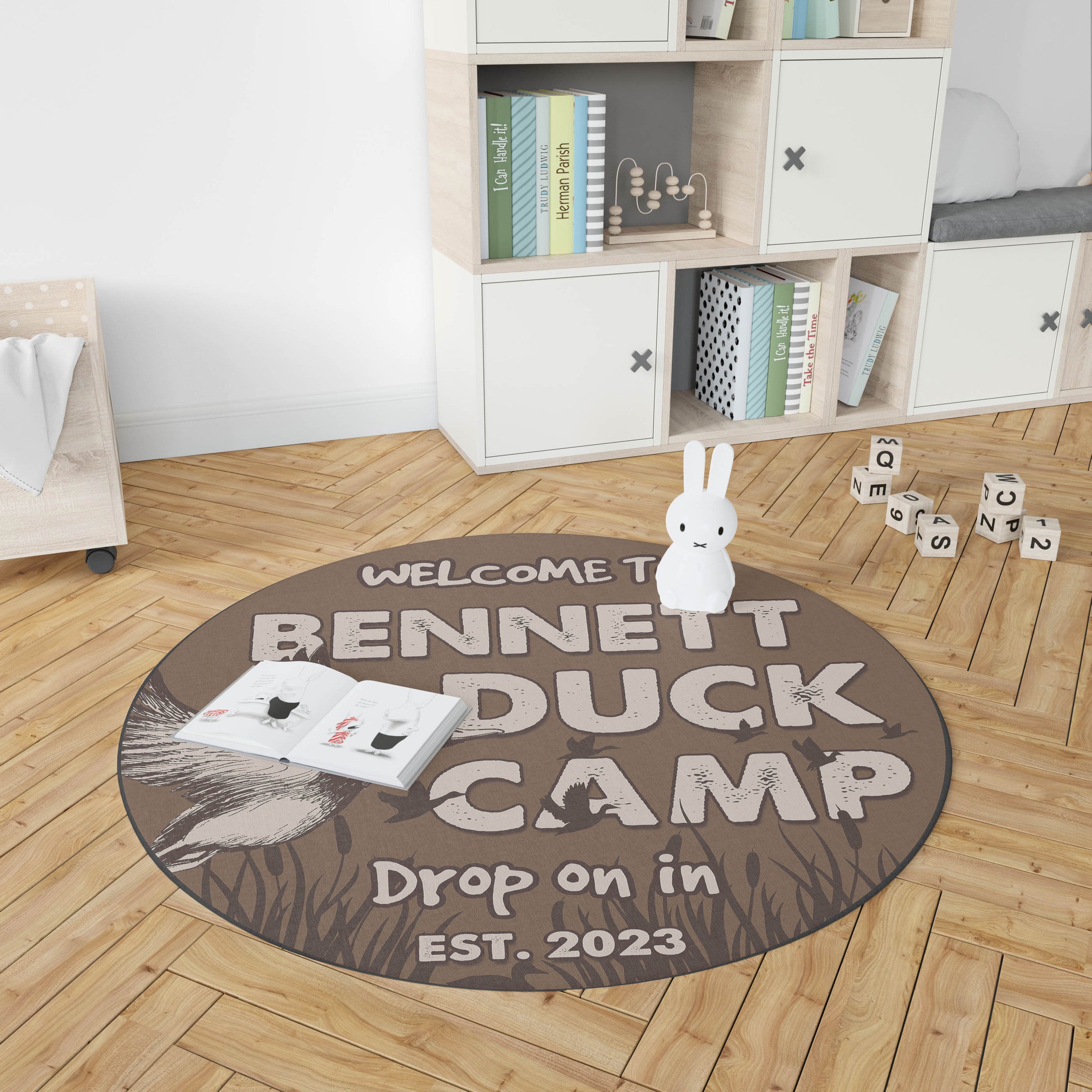 Personalized Welcome To Duck Camp Round Mat Round Floor Mat Room Rugs Carpet Outdoor Rug Washable Rugs