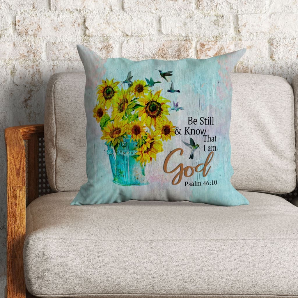 Psalm 4610 Bible Verse Pillow