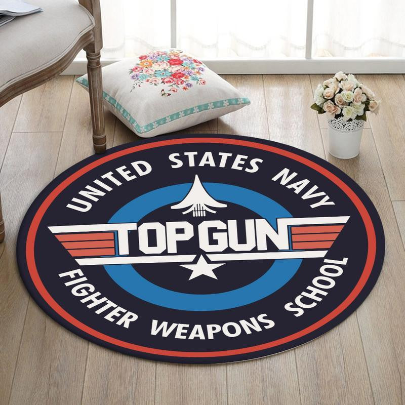 Topgun Living Room Round Mat Circle Rug Top Gun Maverick