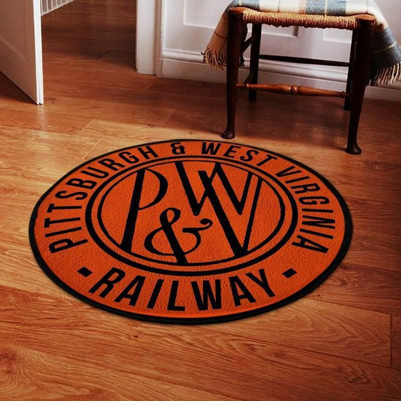 Pittsburgh Living Room Round Mat Circle Rug Pittsburgh & West Virginia Railway