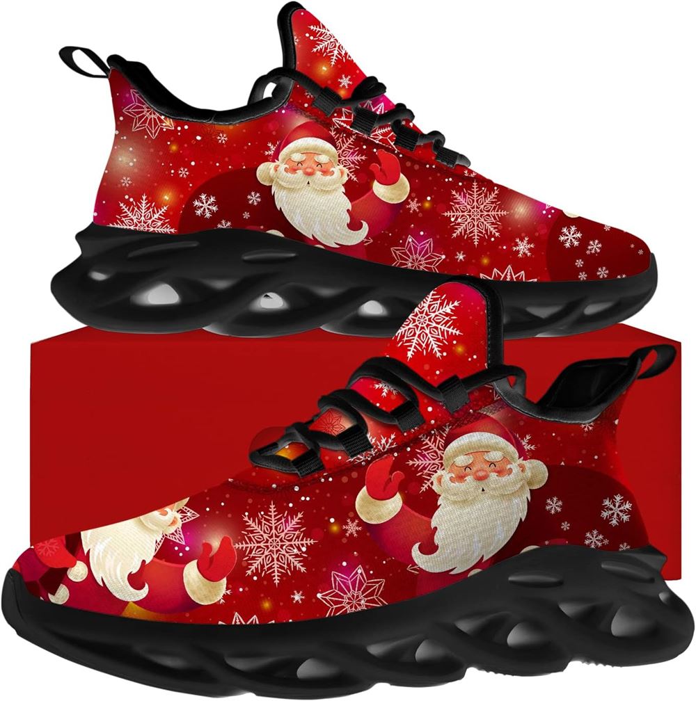 Christmas Running Shoes, Happy Santa Claus Max Soul Shoes For Men Women, Christmas Shoes, Winter Fashion Shoes