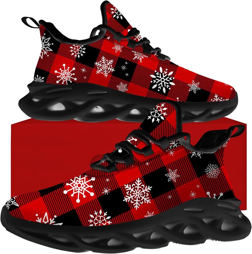 Christmas Running Shoes, Christmas Snowflakes Max Soul Shoes For Men Women, Christmas Shoes, Winter Fashion Shoes