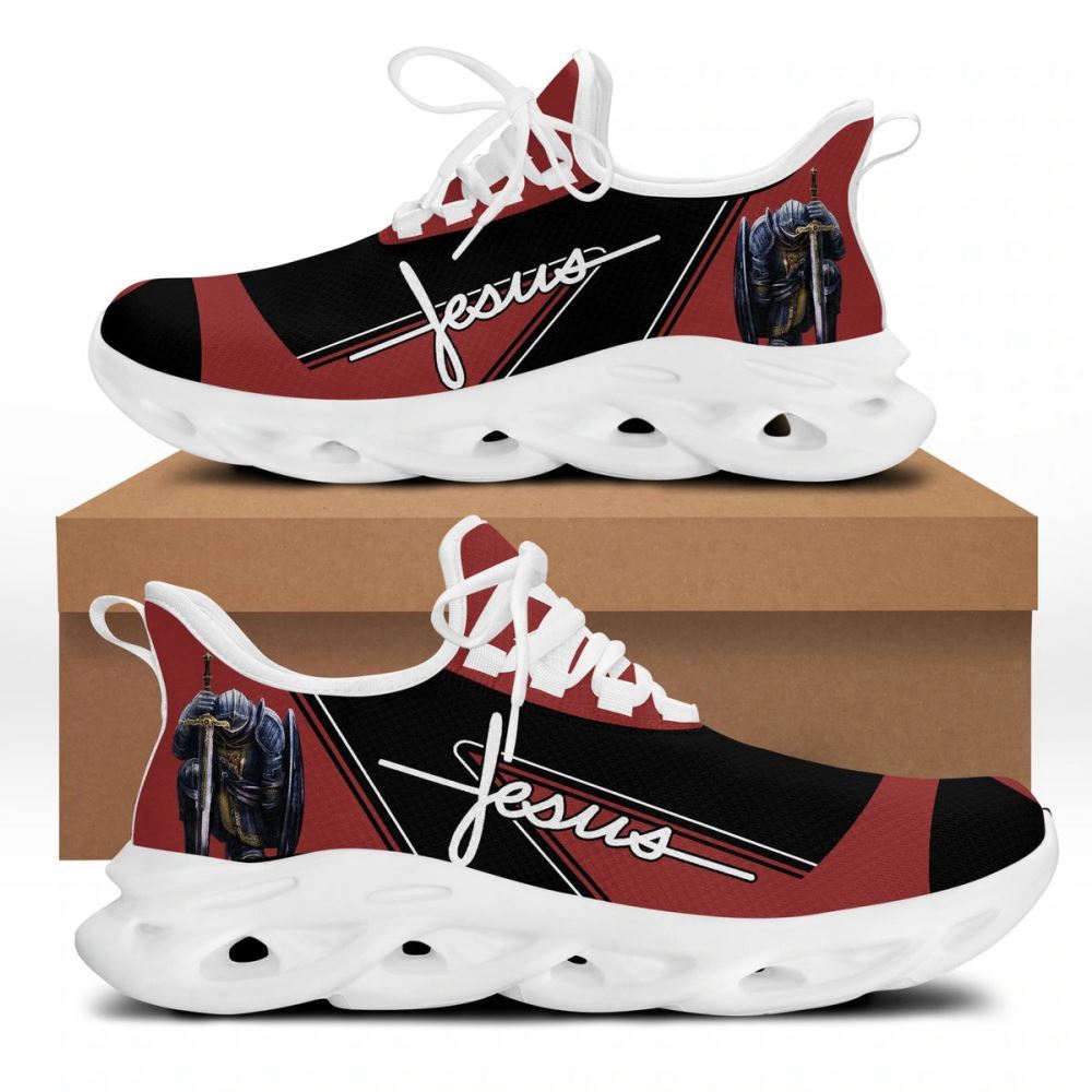 Christian Best Running Shoes, Jesus Running Sneakers Red Max Soul Shoes For Men And Women, Jesus Fashion Shoes