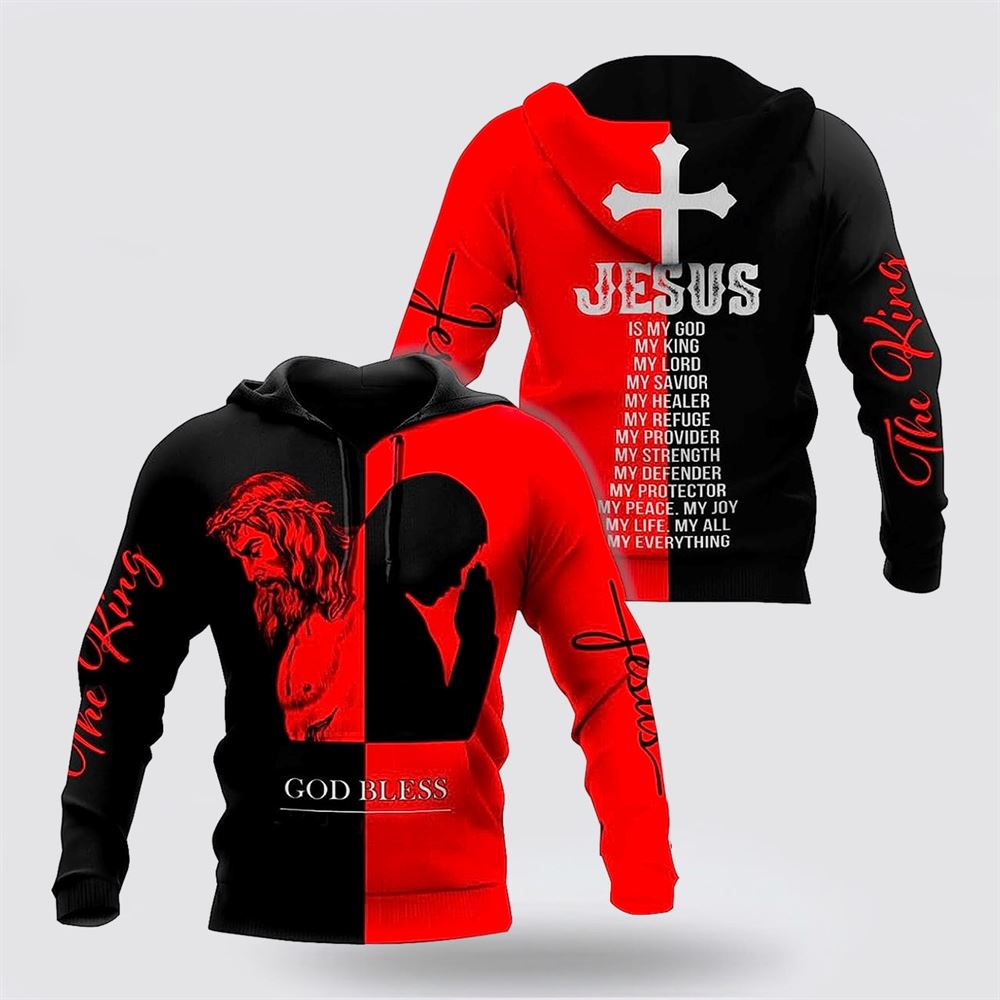 Christian Jesus God Bless 3D Hoodies For Women Men, God 3D Printed Hoodie, Christian Apparel Hoodies