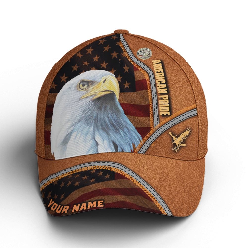 American Pride Eagle Leather Style Baseball Cap, Christian Baseball Cap, Religious Cap, Jesus Gift, Jesus Hat