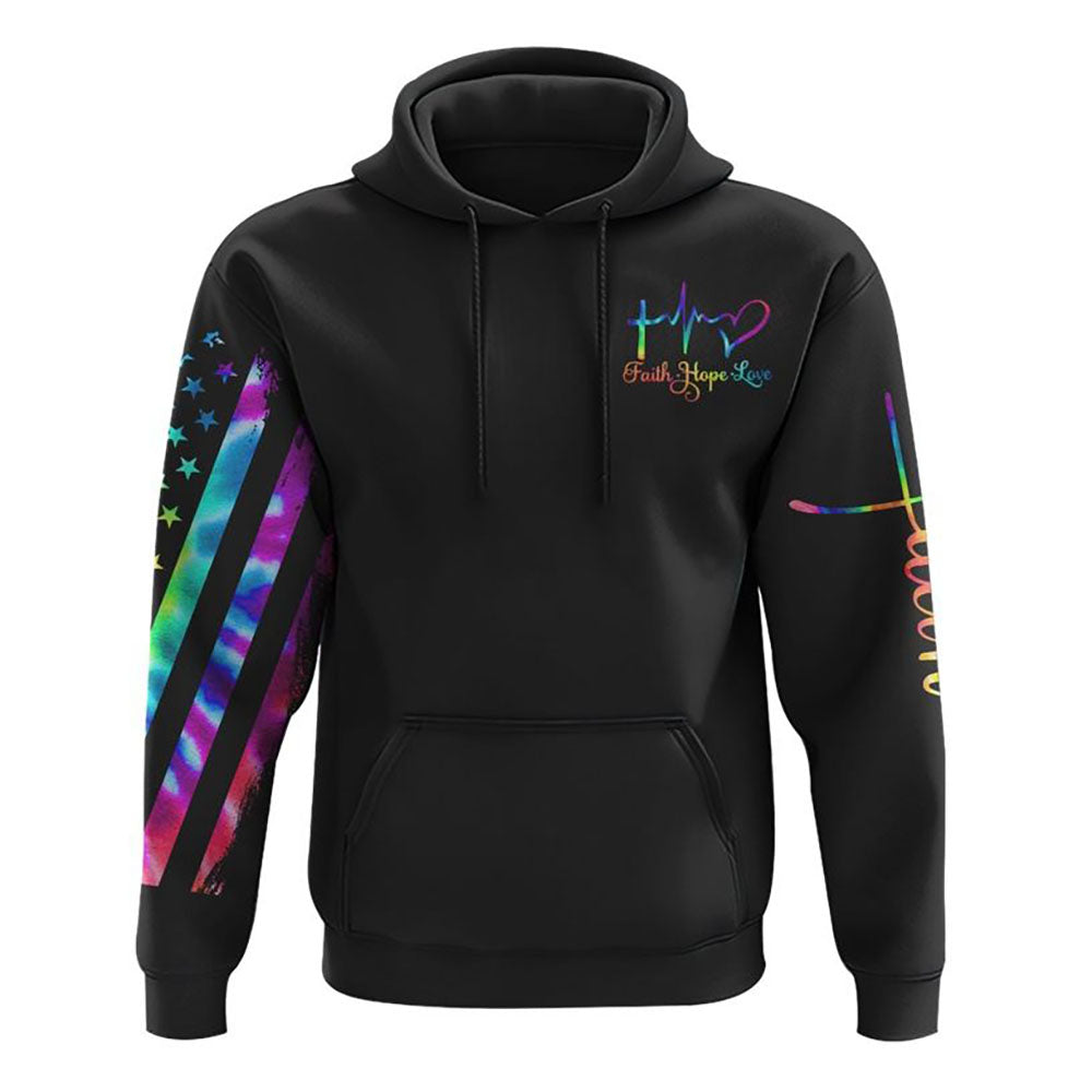 Way Maker Miracle Worker Music Wings Cross Tie Dye All Over Print 3D Hoodie, Christian Hoodie, Christian Hoodie, Bible Verse Shirt