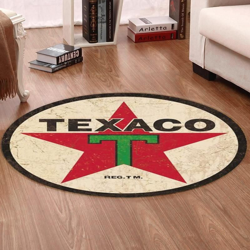 Texaco Living Room Round Mat Circle Rug