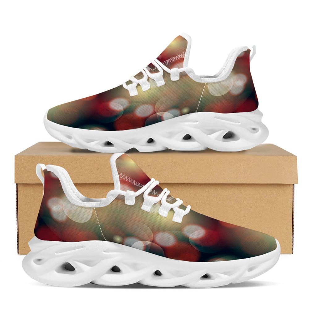 Christmas Defocused Lights Print White Max Soul Shoes For Men Women, Best Running Sneaker, Christmas Shoes, Winter Fashion Shoes