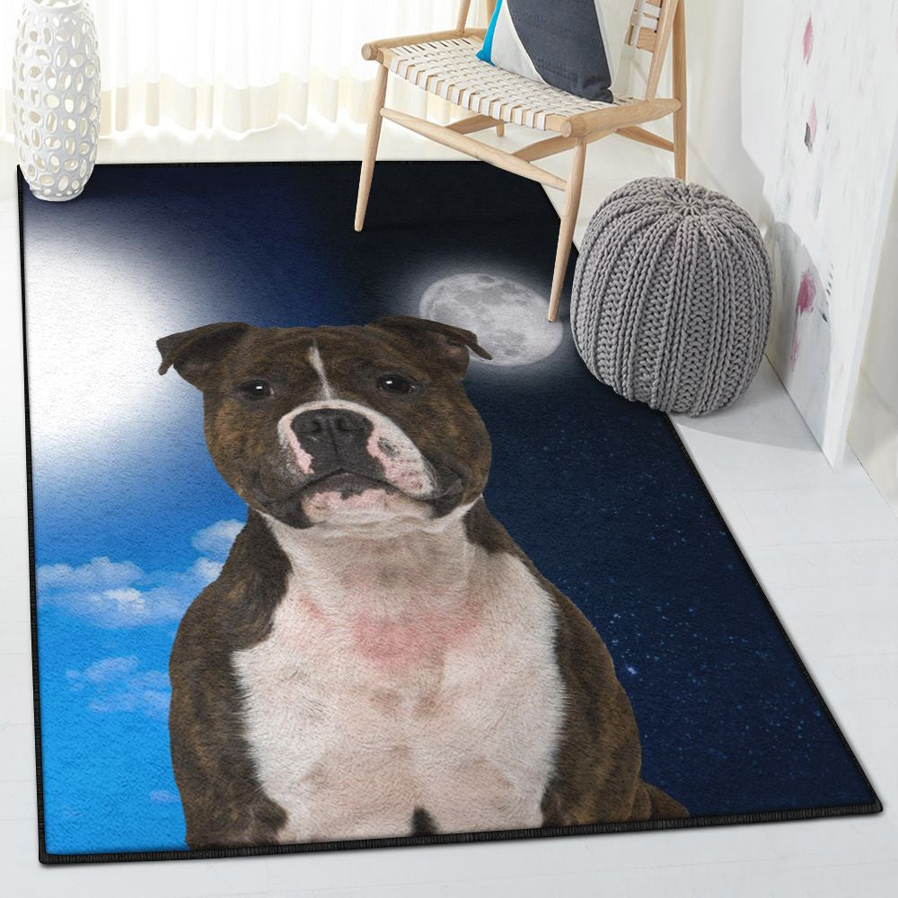 Dog Lovers Gift Washable Pit Bull Rug Rectangle Rugs Washable Area Rug Non-Slip Carpet For Living Room Bedroom