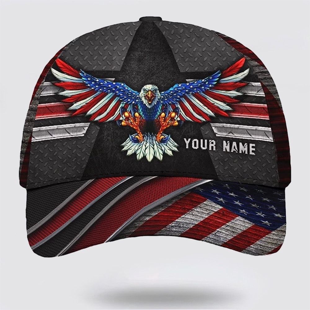 Eagle Custom Name Baseball Cap, Christian Baseball Cap, Religious Cap, Jesus Gift, Jesus Hat