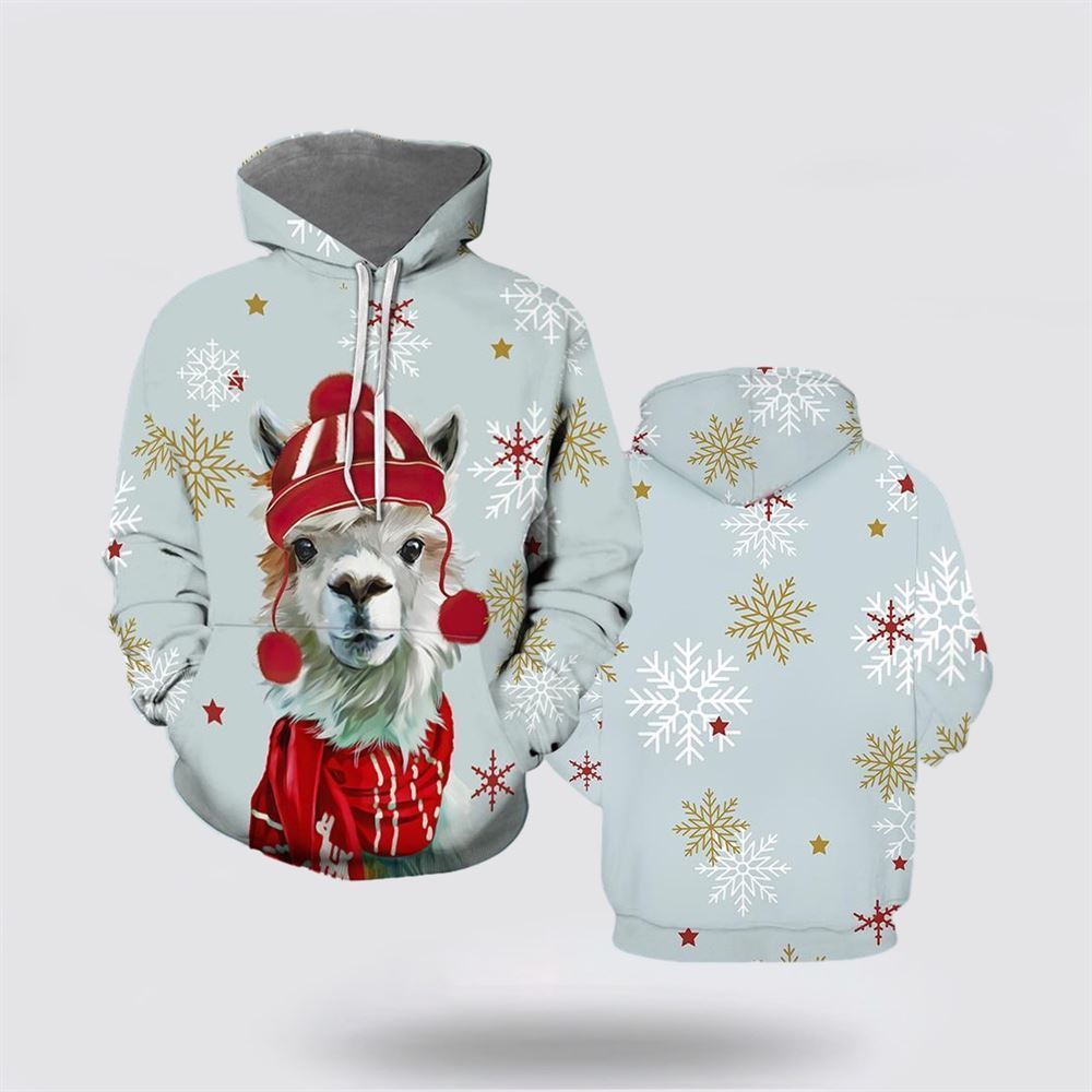 Christmas Llama All Over Print 3D Hoodie For Men & Women, Christmas Hoodie Cute, Christmas Gift, Christmas Fashion