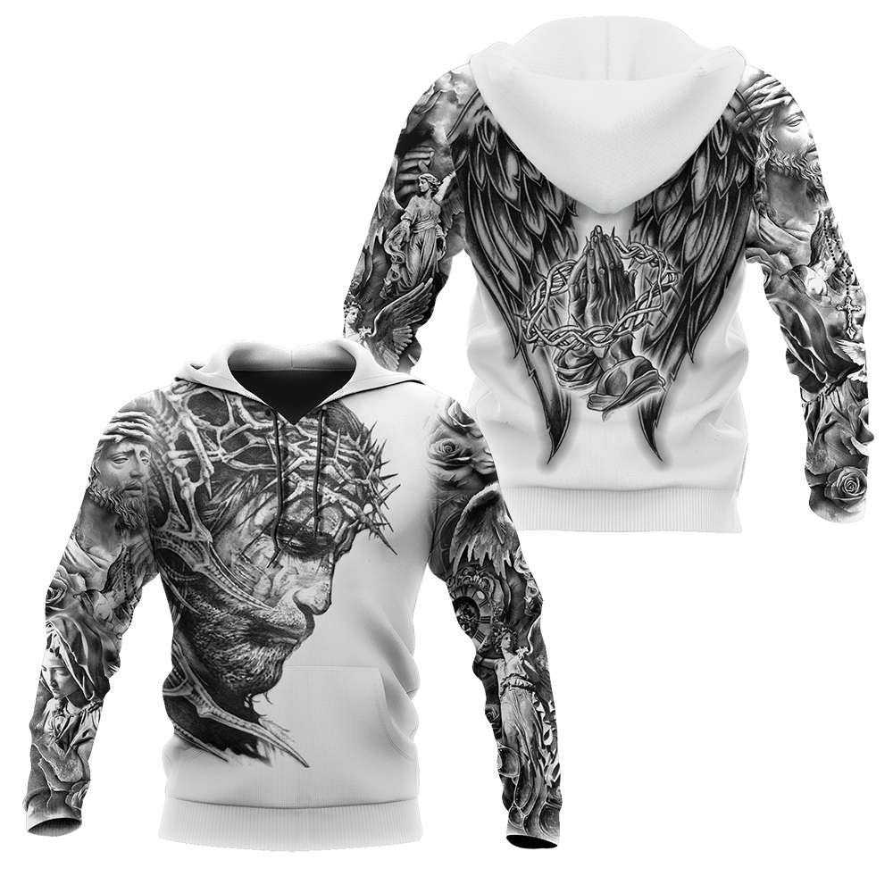 Faith in God Gothic Vibe God 3D Hoodie For Man And Women, Jesus Printed 3D Hoodie