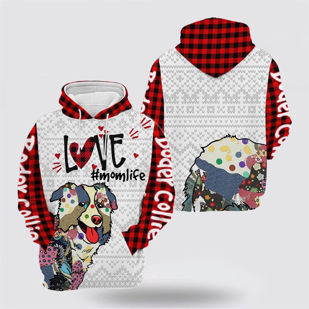 Boder Collie Dog Love Mom Life Christmas All Over Print 3D Hoodie For Men & Women, Christmas Dog Hoodie, Christmas Hoodie Cute, Christmas Gift