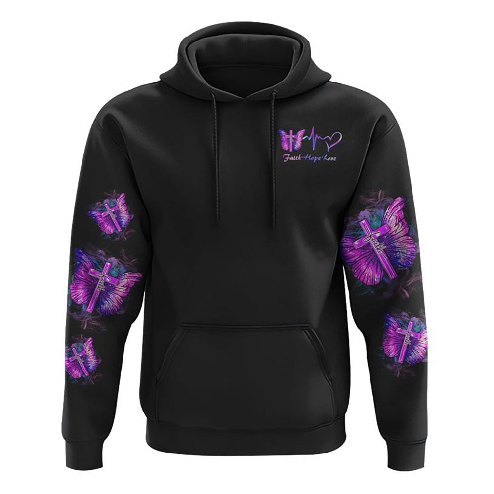 Faith Butterfly Dreamcatcher Galaxy All Over Print 3D Hoodie, Christian Hoodie, Christian Hoodie, Bible Verse Shirt