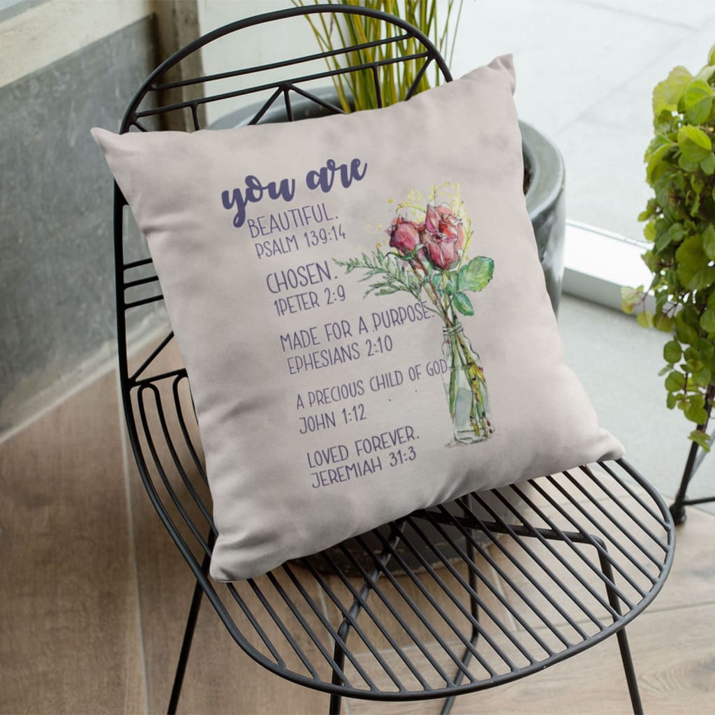 You Are Who God Says You Are Bible Verse Throw Pillow