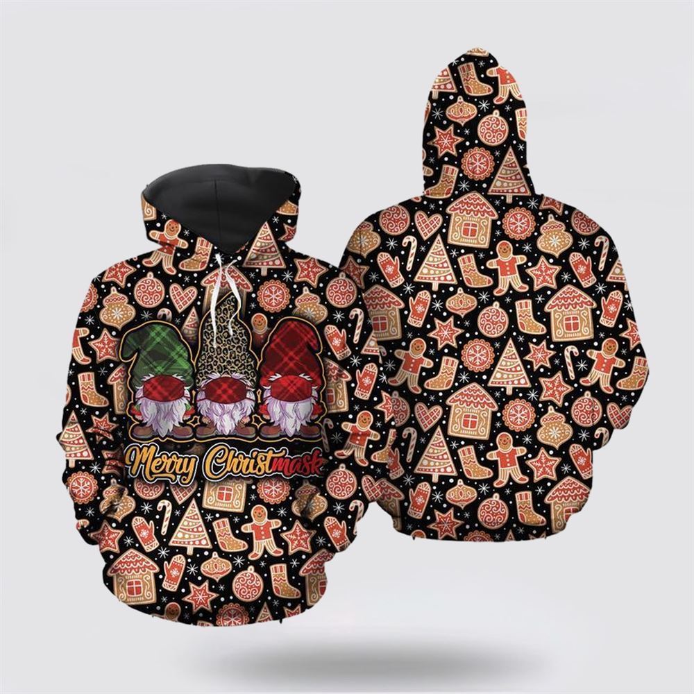 Christmas Nordic Gnomes Christmask All Over Print 3D Hoodie For Men & Women, Christmas Hoodie Cute, Christmas Gift, Christmas Fashion