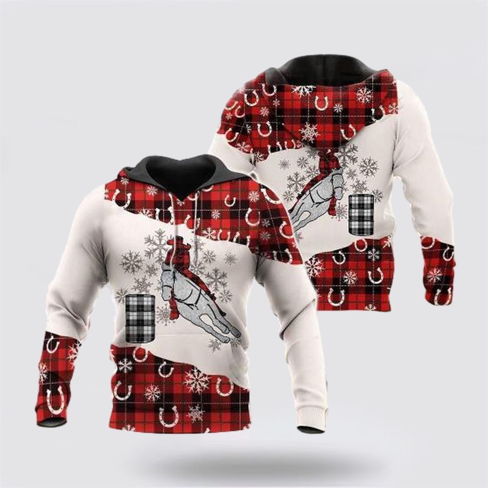 Barrel Racing Christmas All Over Print 3D Hoodie For Men & Women, Christmas Hoodie Cute, Christmas Gift, Christmas Fashion