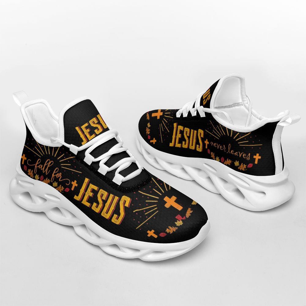 Christian Best Running Shoes, Fall For Jesus Running Sneakers Max Soul Shoes For Men And Women, Jesus Fashion Shoes