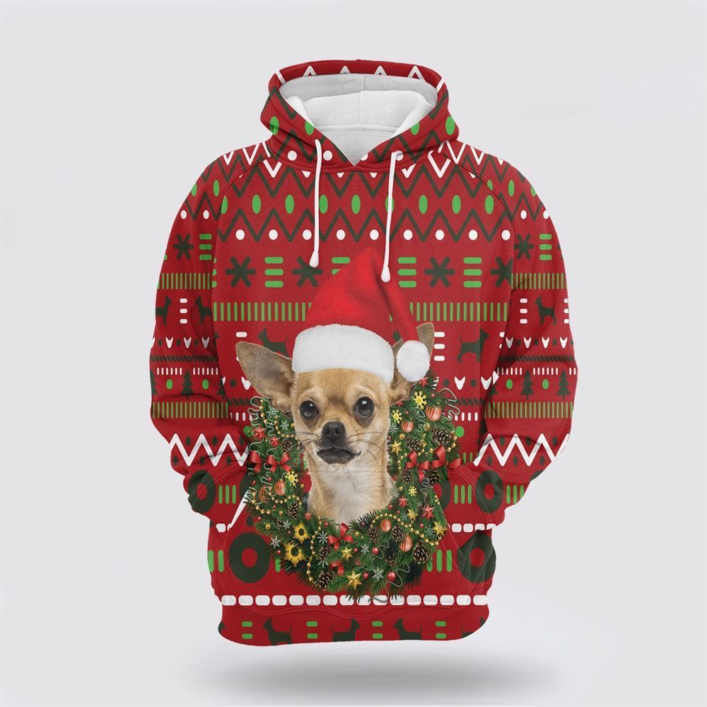 Chihuahua Merry Christmas All Over Print 3D Hoodie For Men & Women, Christmas Dog Hoodie, Christmas Hoodie Cute, Christmas Gift