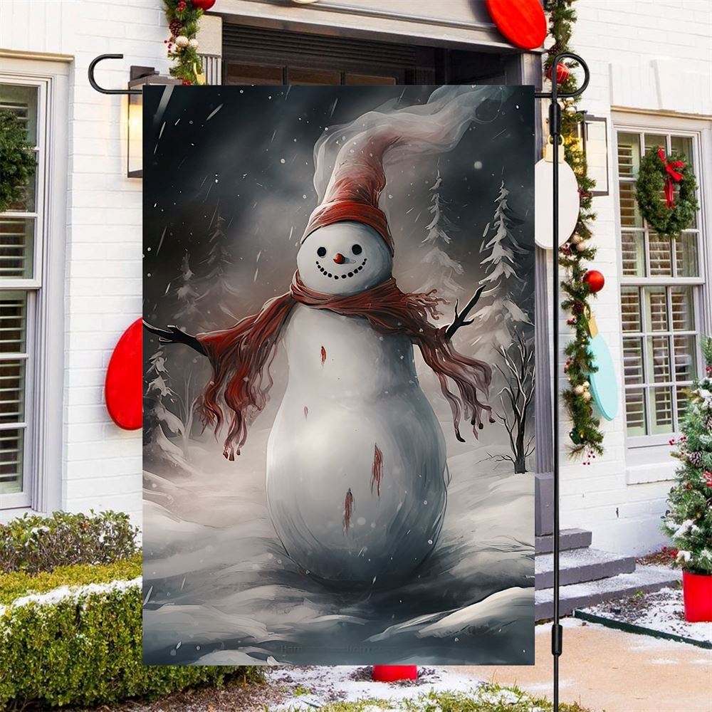 Winter's Whisper The Mystical Snowman Flag, Christmas Garden Flag, Home Decor Accessories, Christmas Outdoor Decor Ideas