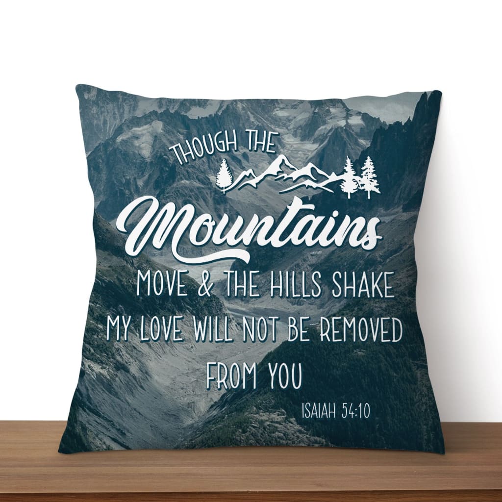 Isaiah 5410 Bible Verse Pillow