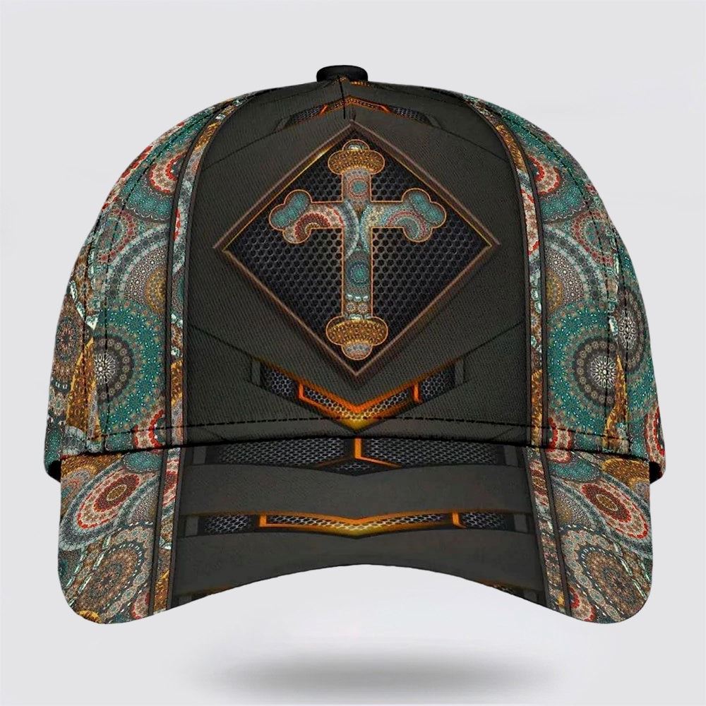 Cross All Over Print Baseball Cap, God Cap, Gift Ideas For Male