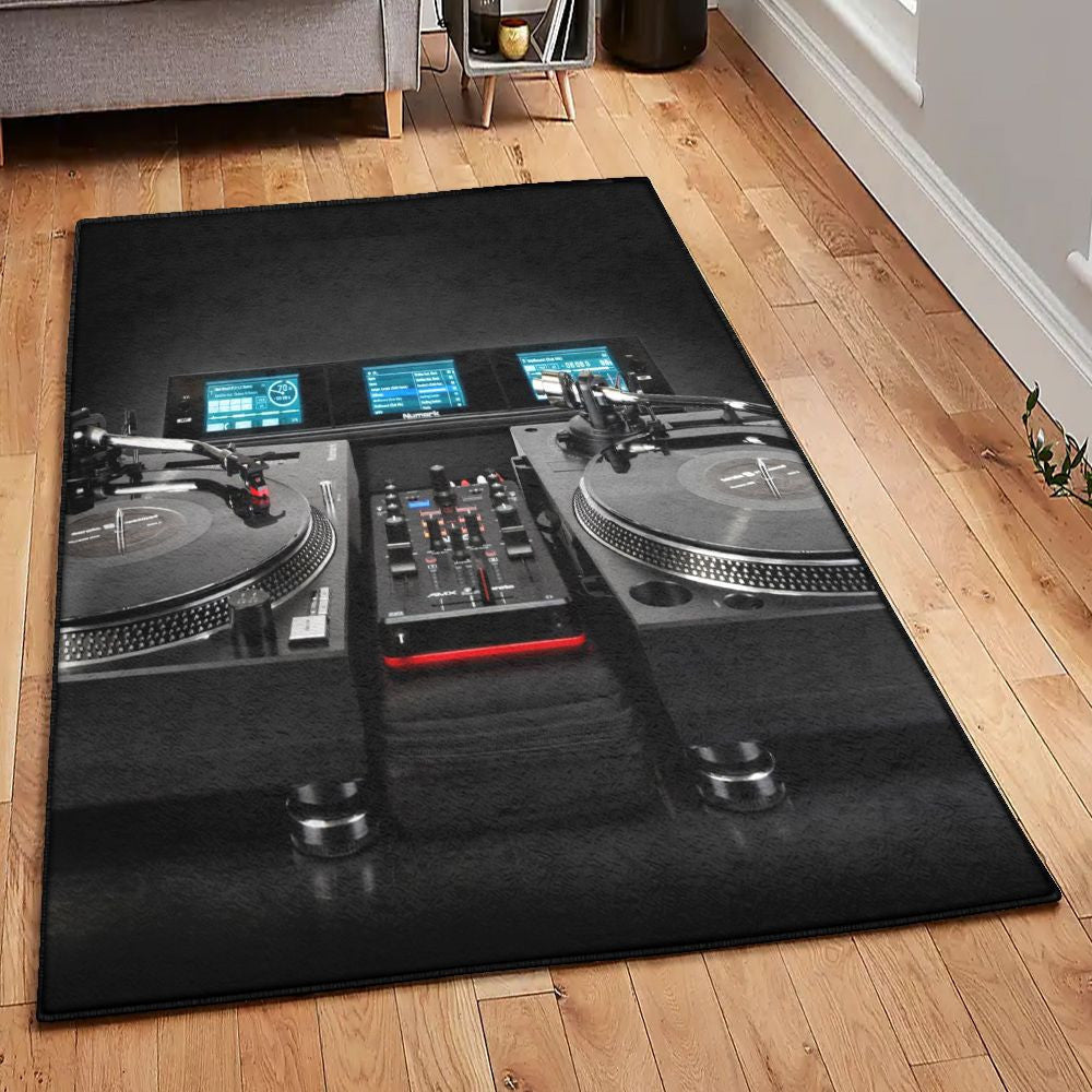 Dj Dj Rug Rectangle Rugs Washable Area Rug Non-Slip Carpet For Living Room Bedroom